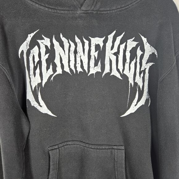 Ice Nine Kills IX Mask Horrorwood Graphic Hoodie Men’s Medium Black - Picture 5 of 10